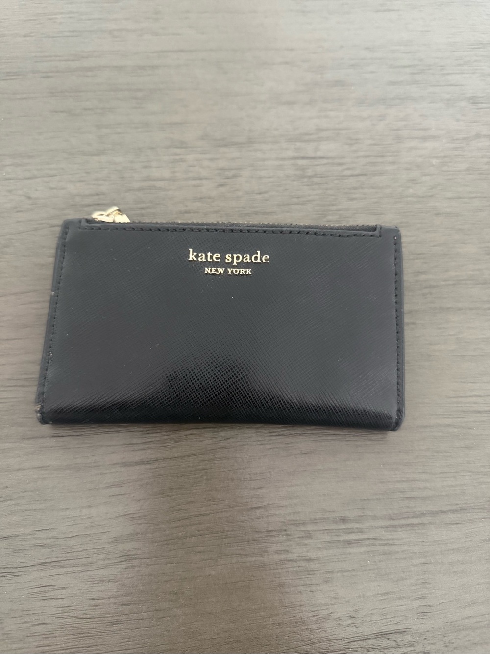 kate spade Black Small Zip Card Holder